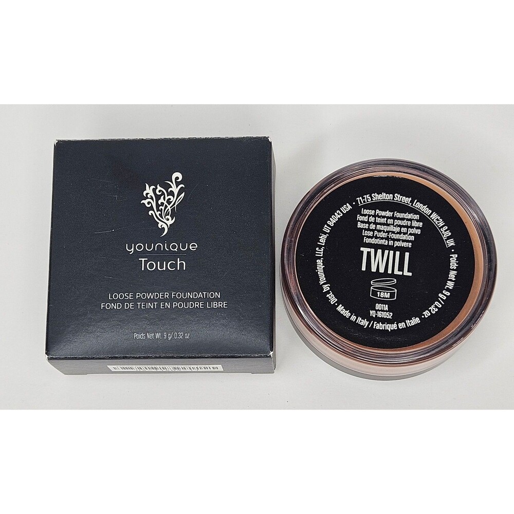 New Younique Touch Loose Powder Foundation Twill .32oz New in Box